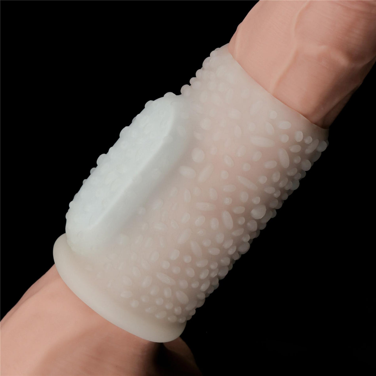 5-Vibrating Drip Knights Ring (White)-5