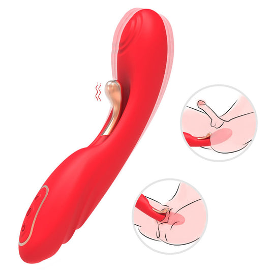 1-Wibrator punktu G dwupunktowy czerwony B-Series Joy USB 22 cm-1
