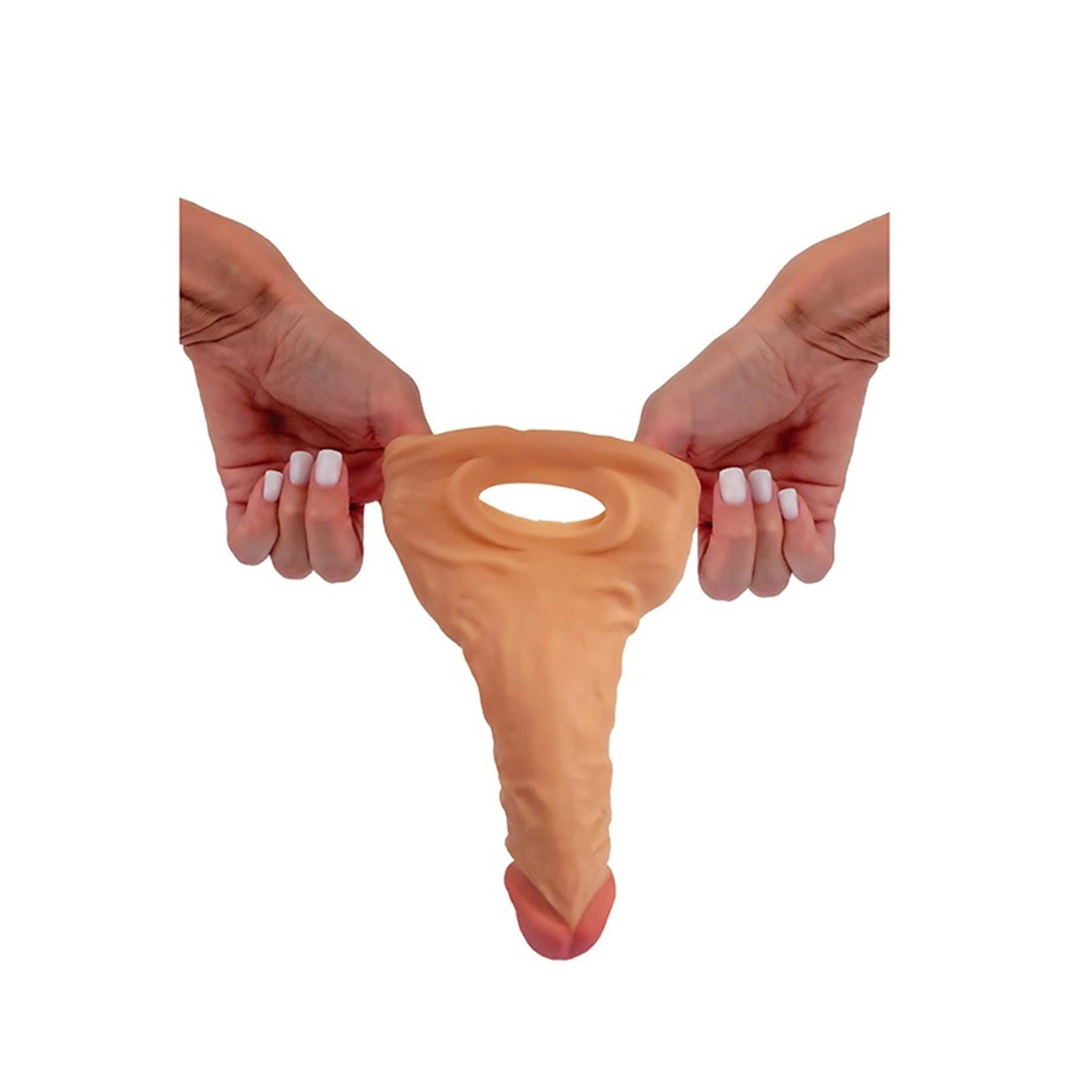 4-Nakładka przedłużająca z paskiem na jądra Fantasy 21 cm-4