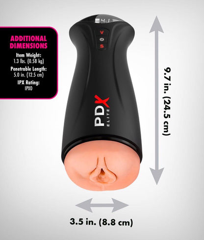5-Masturbator z wibracją i ssaniem PDX Elite USB 24,5 cm-5