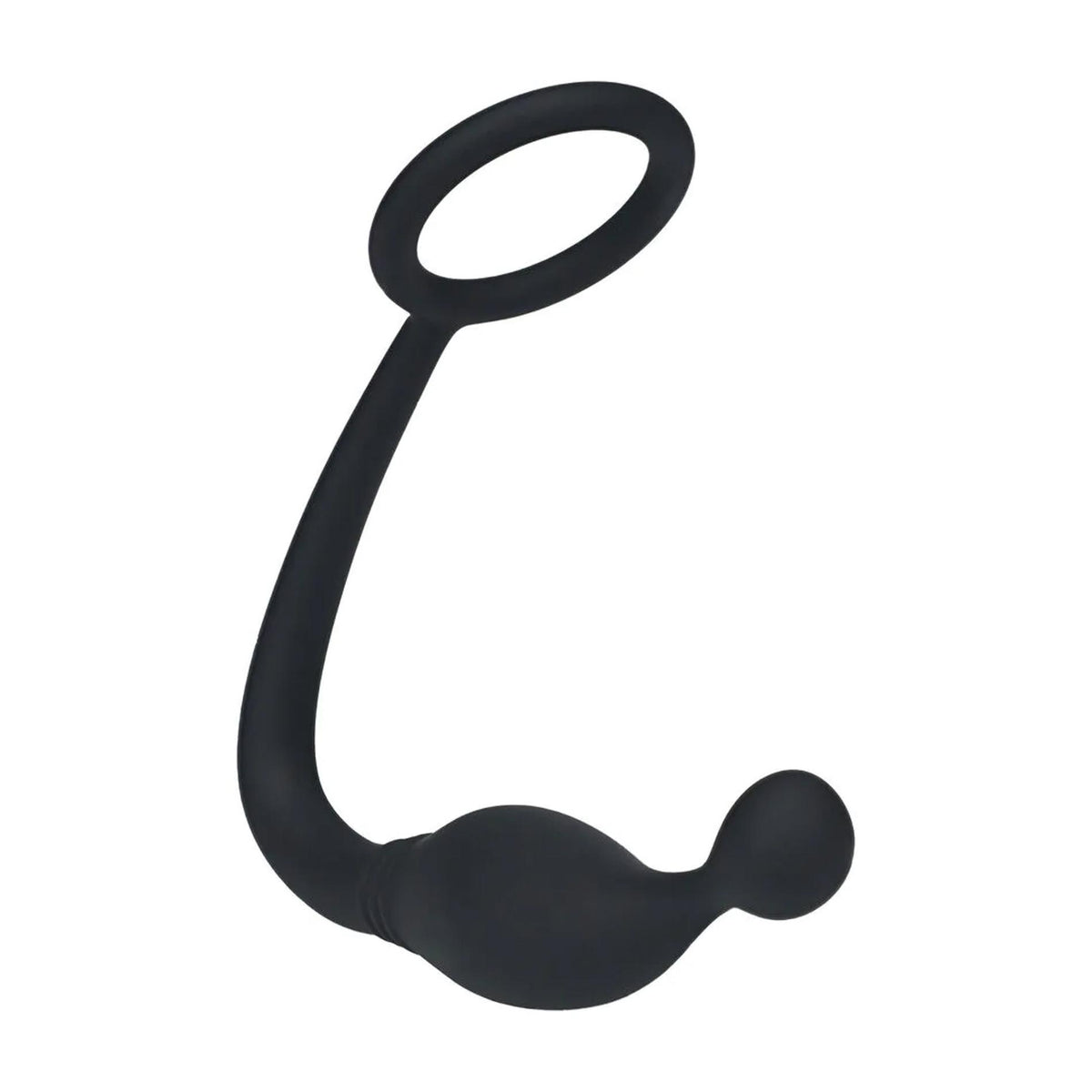 5-Pierścień erekcyjny silikonowy z stymulatorem prostaty Levelz S czarny 11cm-5