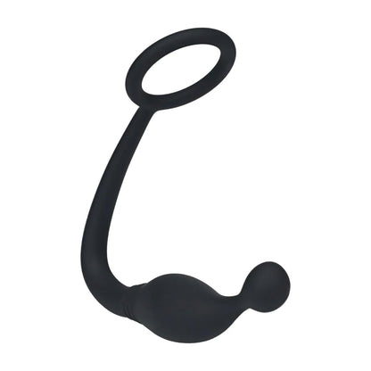 5-Pierścień erekcyjny silikonowy z stymulatorem prostaty Levelz S czarny 11cm-5