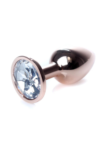 6-Biżuteria analna stalowa z diamentem MyLove Toys czerwone złoto 7 cm-6