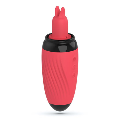 4-Stymulator z ssaniem i wibrującymi językami Crushious Scarlet USB-4