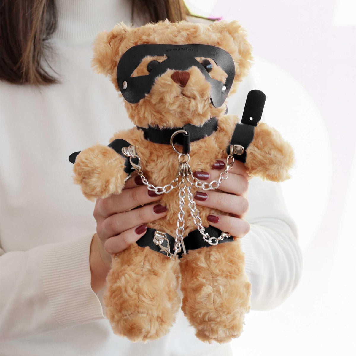 4-Miś bondage Crushito Crushious czarny 31 cm-4