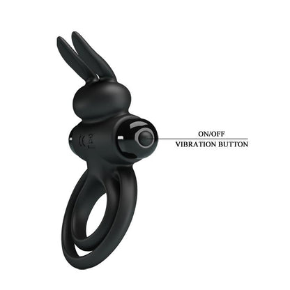 4-Pierścień wibrujący Pretty Love Vibrant Penis Ring III czarny-4