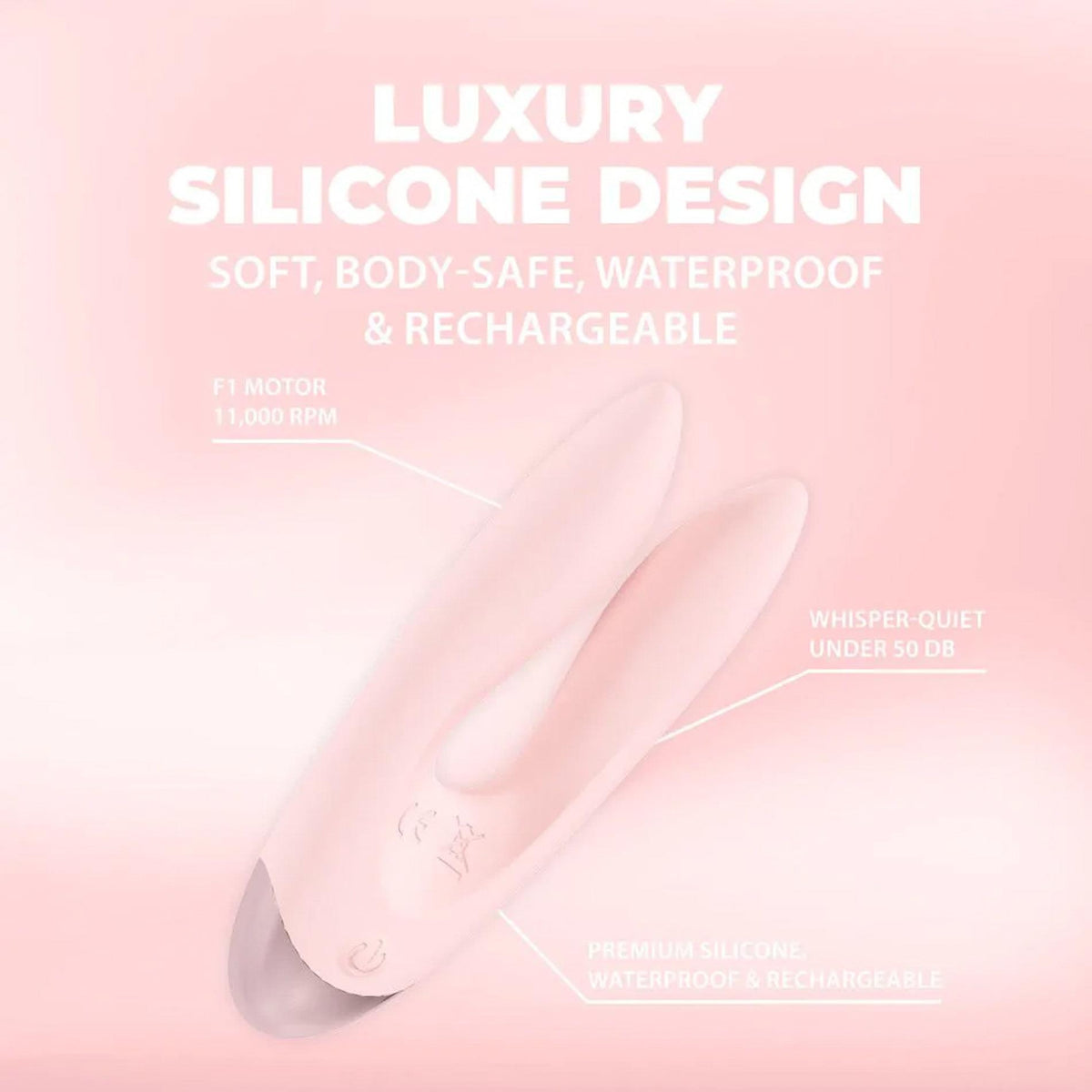 5-Wibrator podwójny Amour Loveline silikonowy różowy 11 cm-5