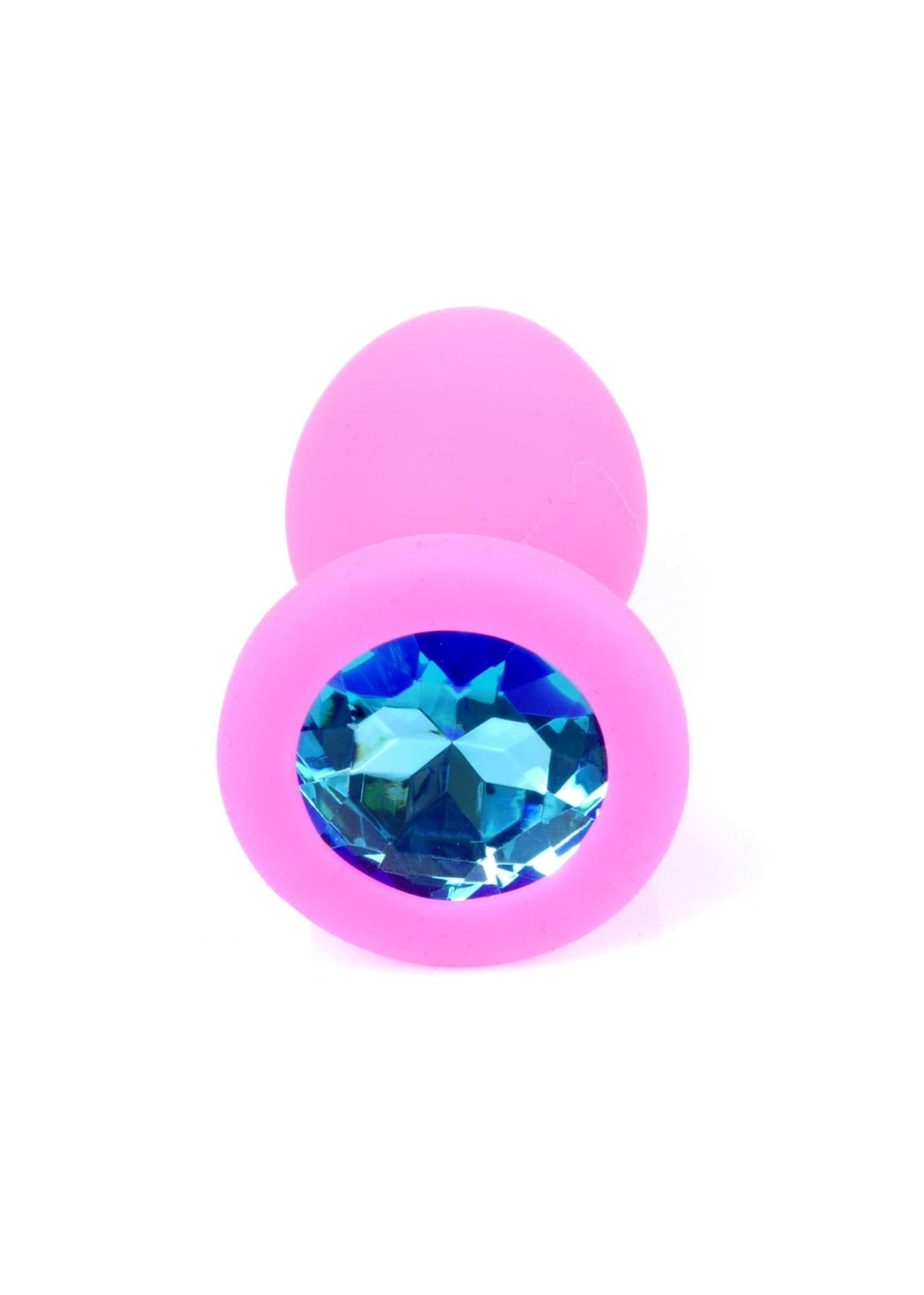 5-Korek analny silikonowy z diamentem MyLove Toys różowy 7 cm-5
