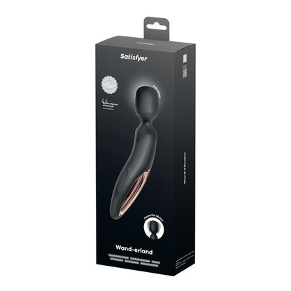 3-Masażer wibracyjny Satisfyer Wanderland XXL czarny różowe złoto 30 cm USB-3