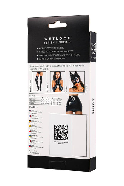 5-Spódnica wetlook Glossy Billie czarna XL-5