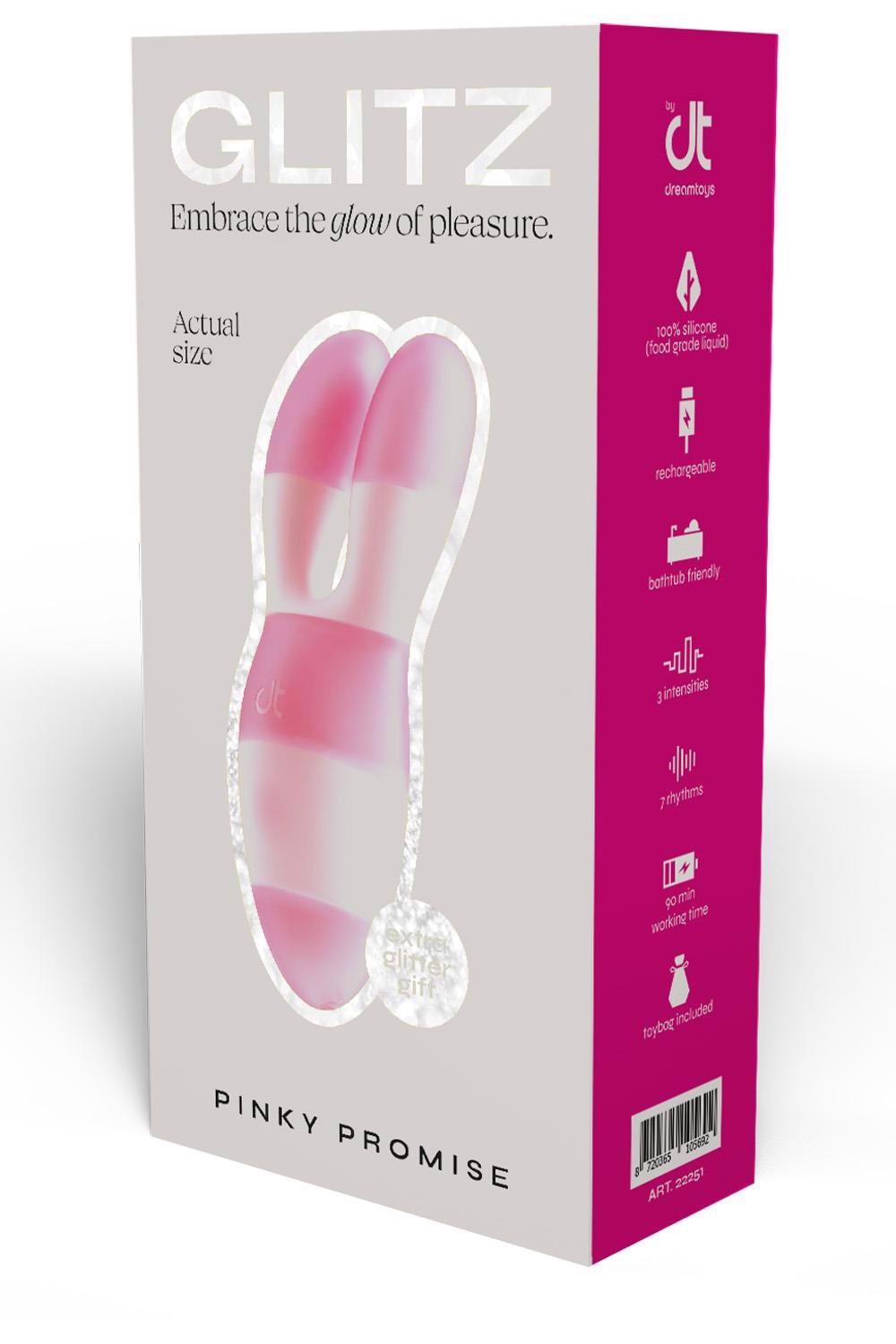 2-Stymulator podróżny Glitz Pinky Promise różowy USB 9 cm-2