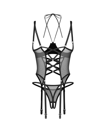 5-Gorset Dominna z otwartymi miseczkami i stringi Obsessive L/XL-5