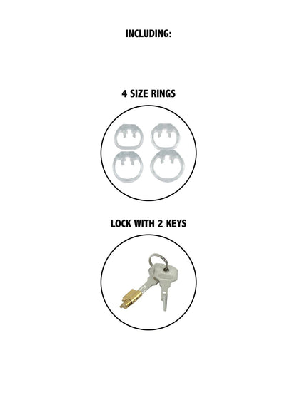 5-Pas cnoty Clear Control przezroczysty Hidden Desire 10 cm-5