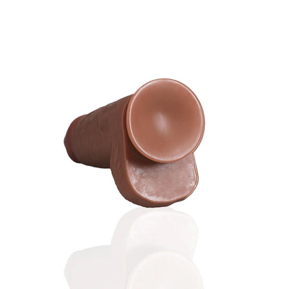 9-Dildo realistyczne RealRock grube z moszną 23 cm cieliste-9