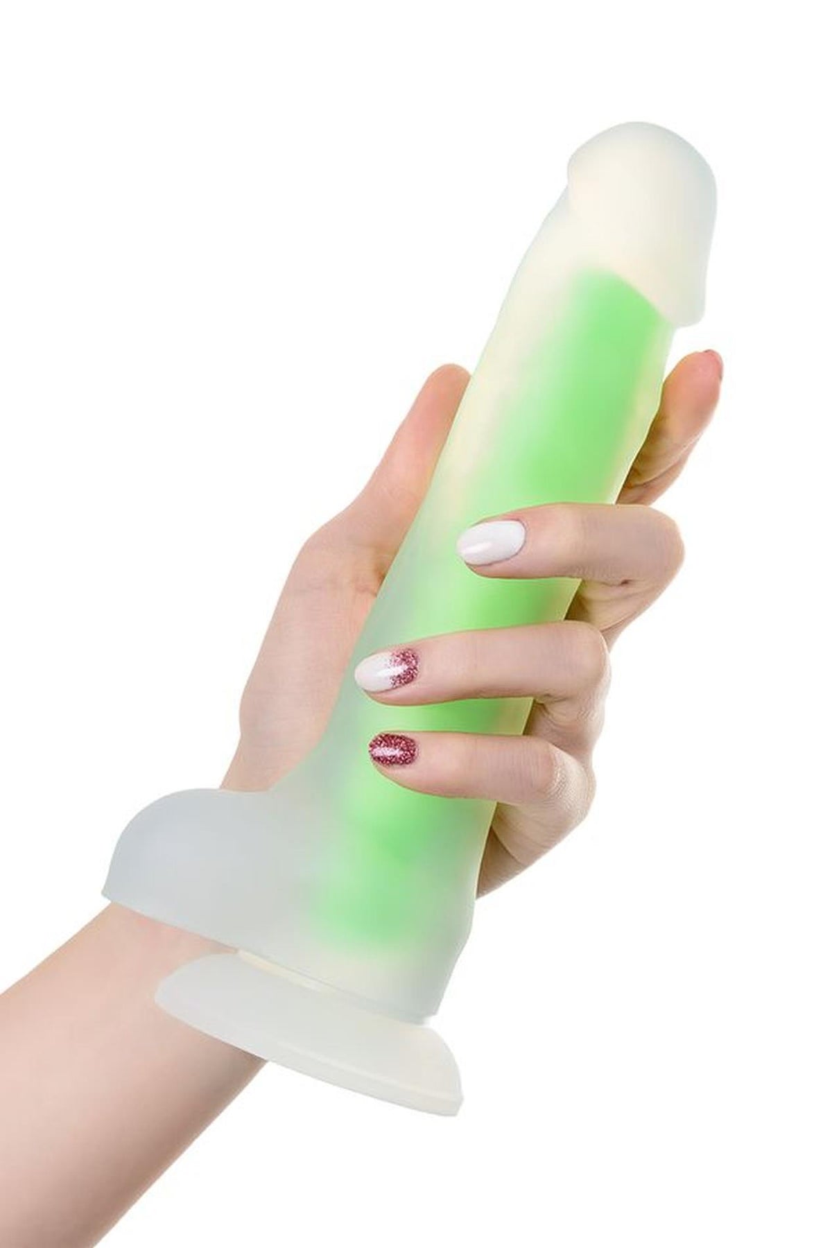 4-Dildo żelowe świecące Beyond by Toyfa Clark Glow zielone 16,5cm-4