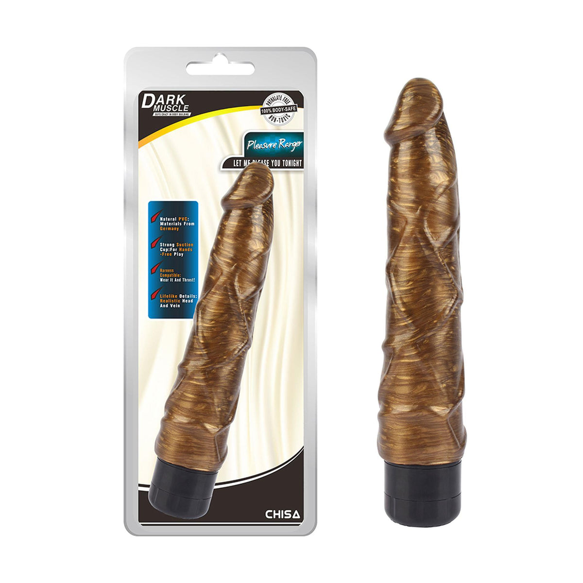 4-Wibrator realistyczny Pleasure Ranger Gold DarkMuscle 22,5 cm-4