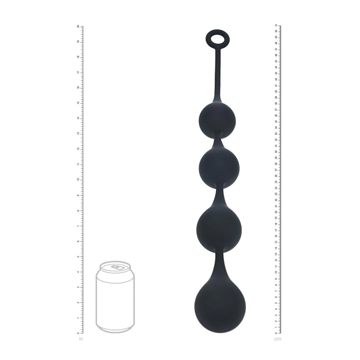 6-Kulki analne silikonowe Levelz by Shots XL czarny 5 cm-6