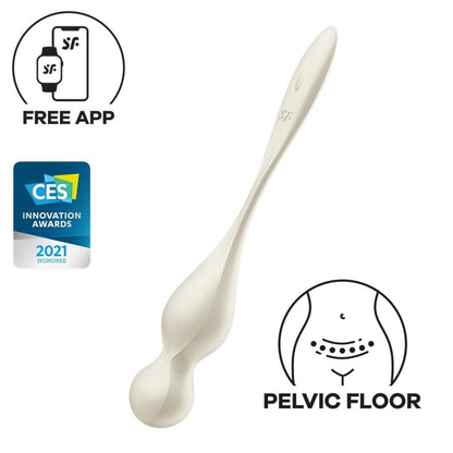 6-Kulki wibrujące silikonowe Satisfyer Love Birds 1 białe-6