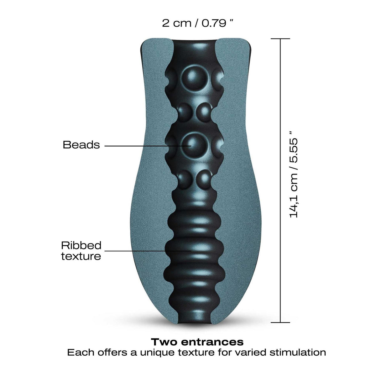 2-Masturbator silikonowy Dorcel Dual Sensation 14 cm-2