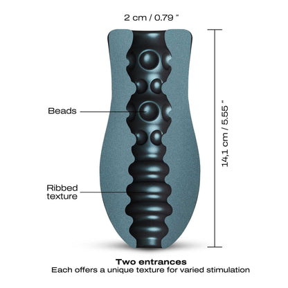 2-Masturbator silikonowy Dorcel Dual Sensation 14 cm-2