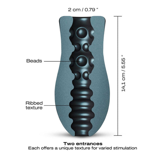 2-Masturbator silikonowy Dorcel Dual Sensation 14 cm-2