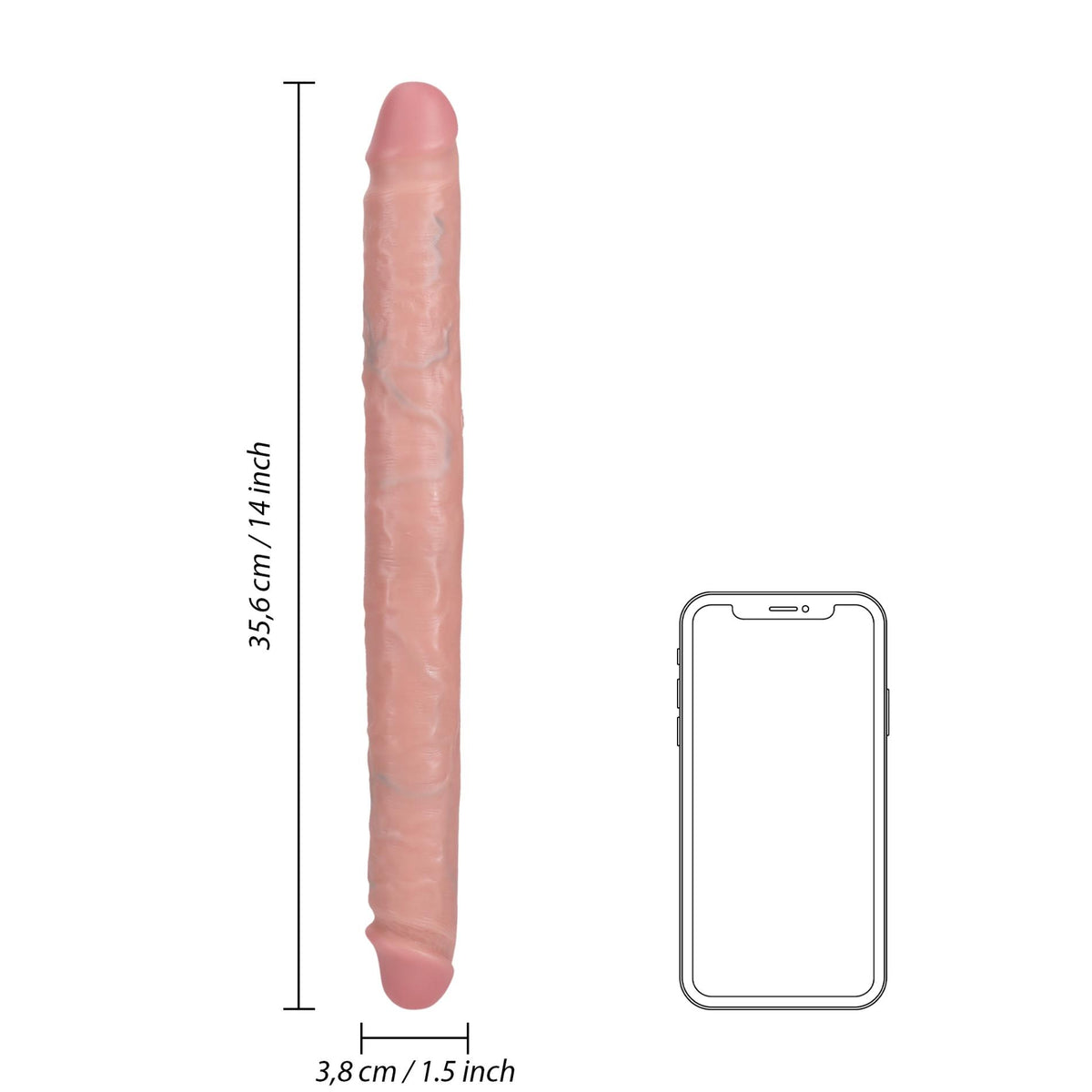 5-Podwójne dildo RealRock Slim 36 cm-5