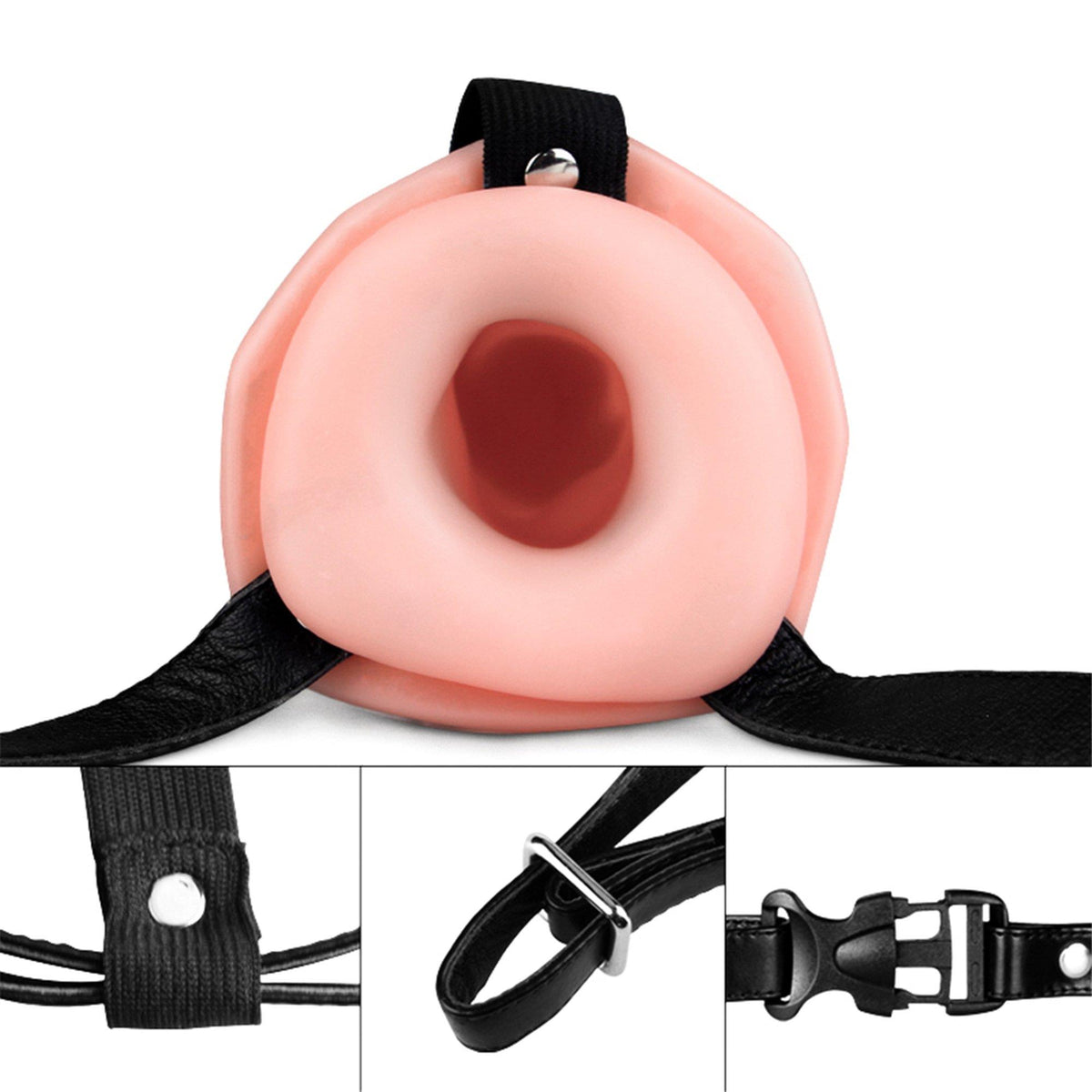 1-Vibrating Unisex Hollow Strap On-1
