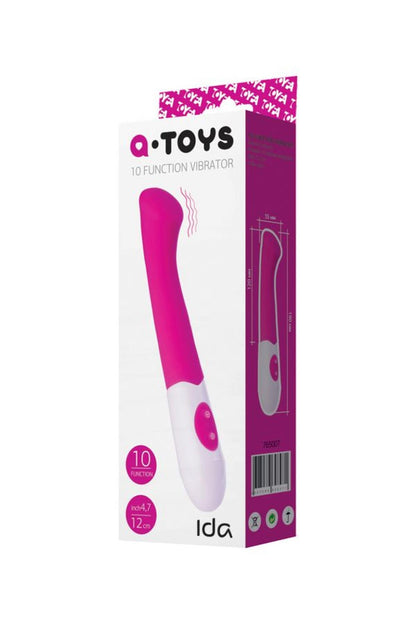 8-Wibrator silikonowy Ida A Toys różowy 19 cm-8
