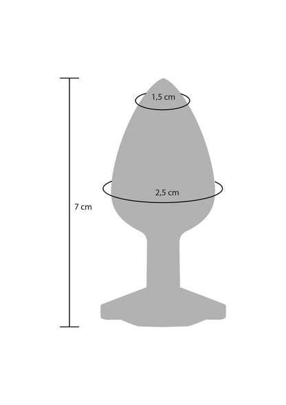 5-Korek analny Diamond Booty Jewel silikonowy fioletowy mały 7 cm-5