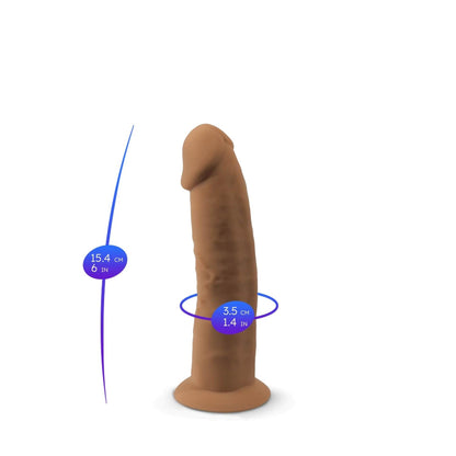 5-Dildo realistyczne silikonowe Silexd 15 cm termoaktywne bladzi-5
