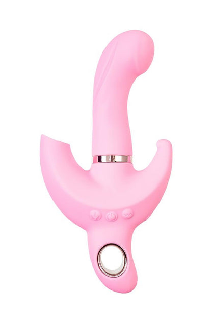 4-Wibrator króliczek obrotowy JOS Twistme różowy silikonowy USB 19.5 cm-4