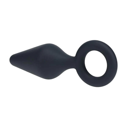 7-Korek analny silikonowy z pętlą Levelz L czarny 14 cm-7