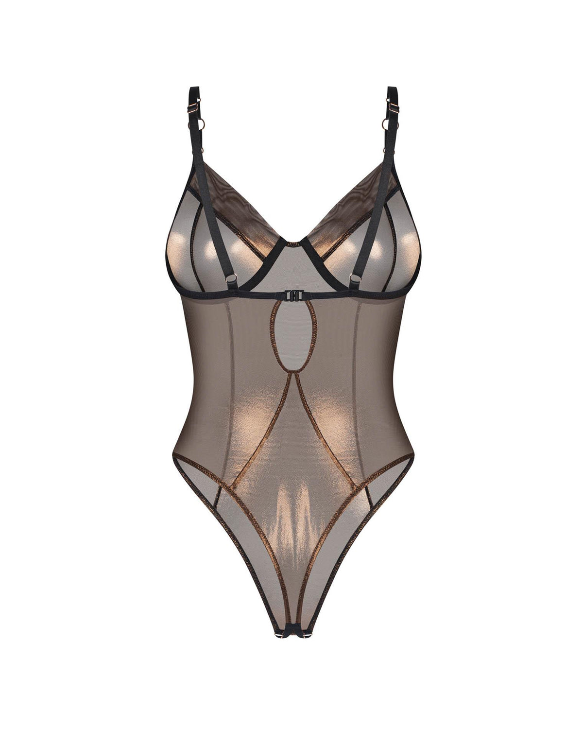 4-Body otwarte Soranna złota siateczka Obsessive 2XL/3XL-4