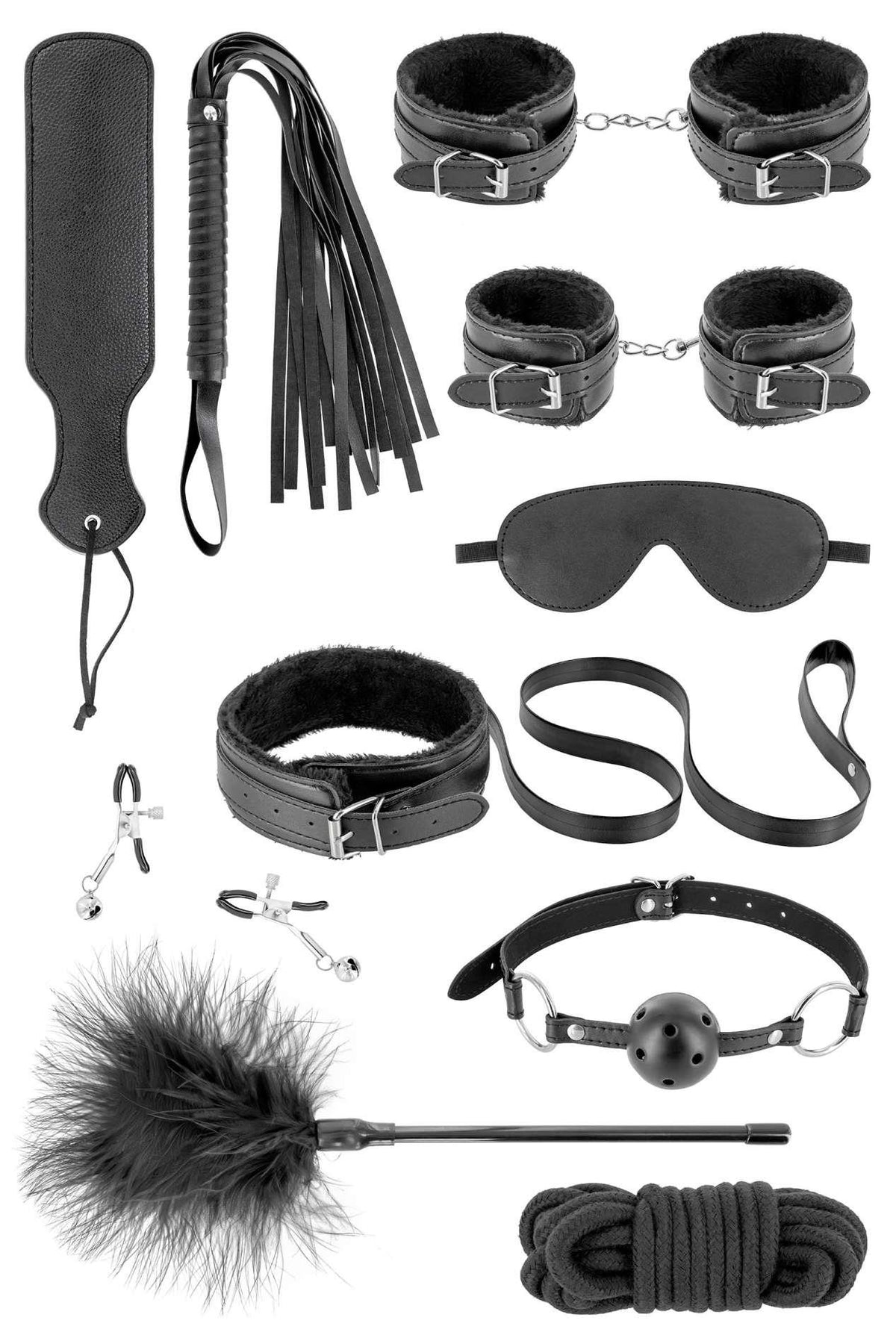 3-Zestaw bondage Fetish Tentation 10 części wegańska skóra-3