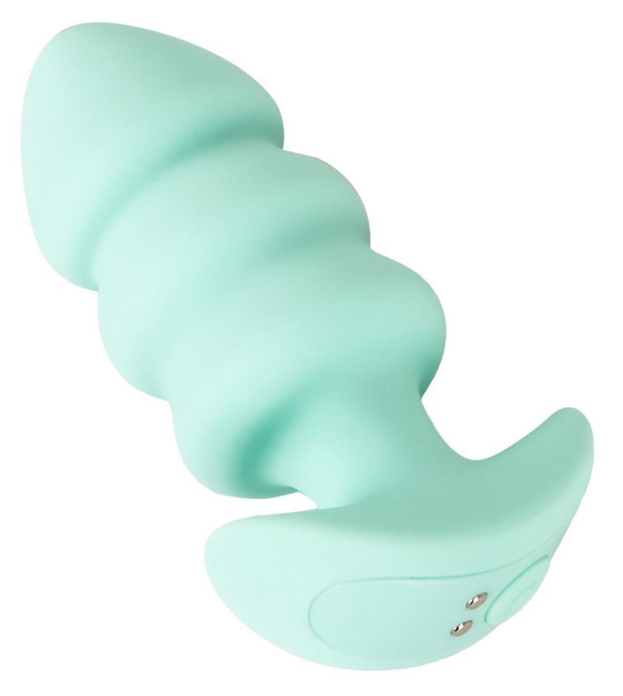 2-Mini korek analny wibrujący Cuties zielony USB-2