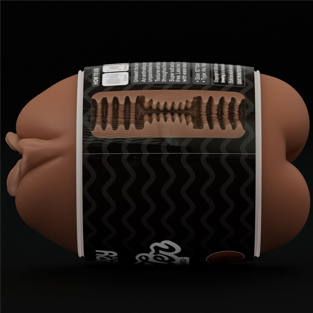 4-Masturbator dwustronny Lovetoy anus i pochwa brązowy TPE-4