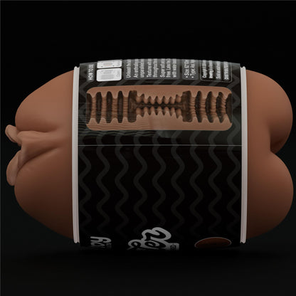 4-Masturbator dwustronny Lovetoy anus i pochwa brązowy TPE-4