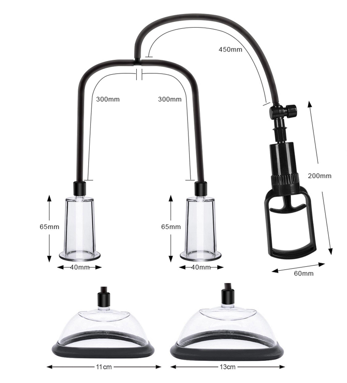 4-Zestaw pompek silikonowych Passion Female Pumps Set B Series Power-4