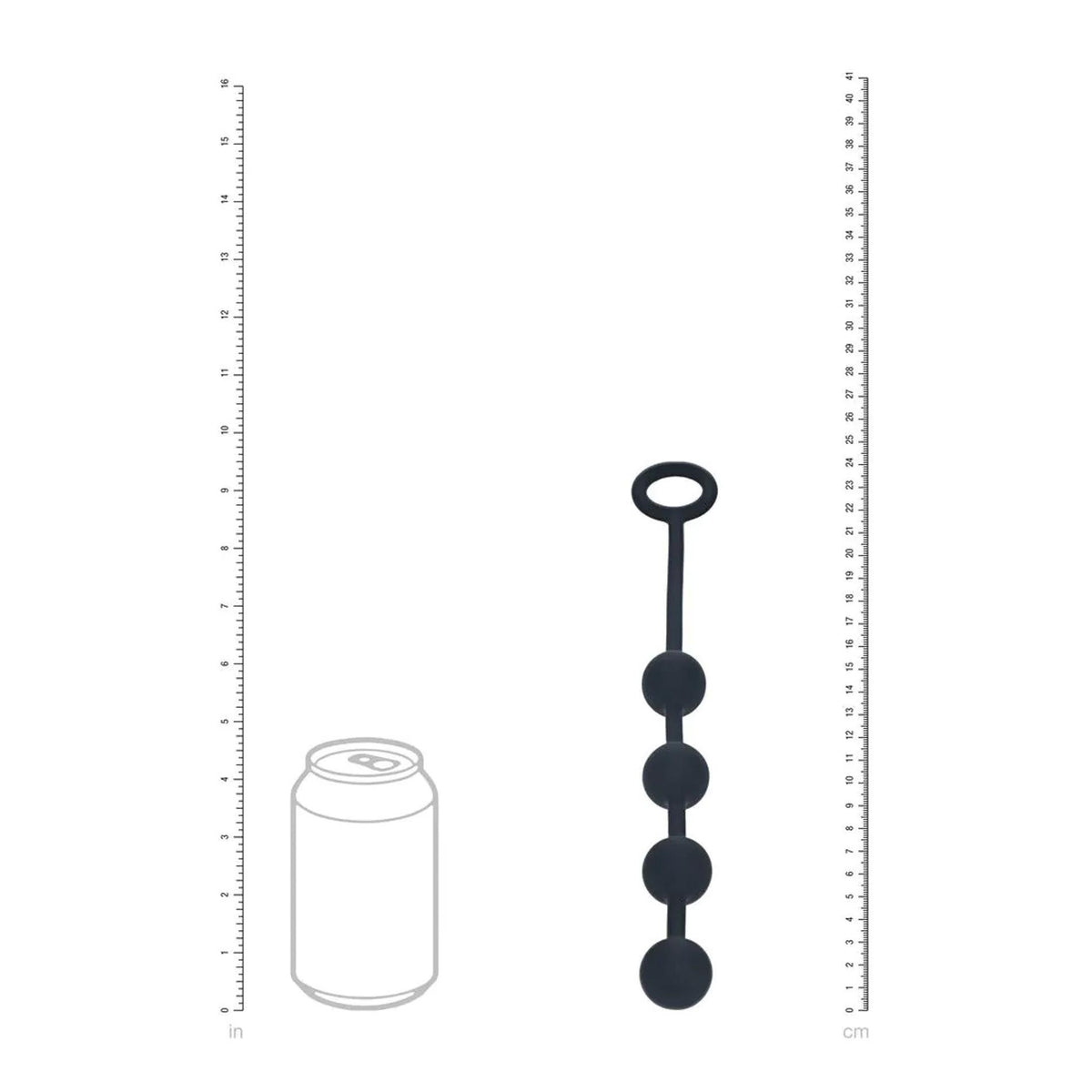 2-Silikonowe kulki analne okrągłe Levelz S czarne 23cm-2
