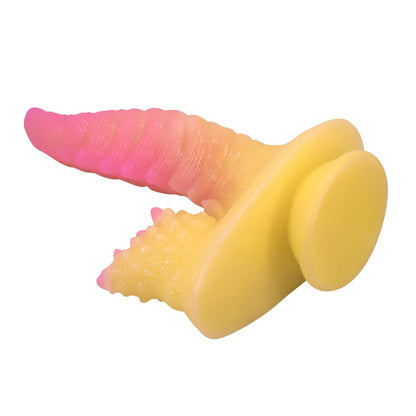 3-Dildo silikonowe żłobione Power Monsters Flamebeast 22,5 cm-3