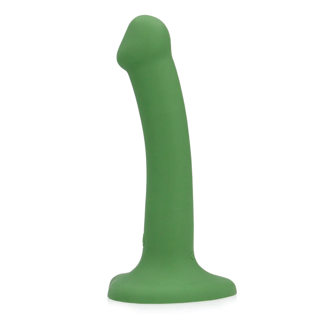 1-Małe wibrujące dildo silikonowe Loveline leśnozielone 16,5 cm-1