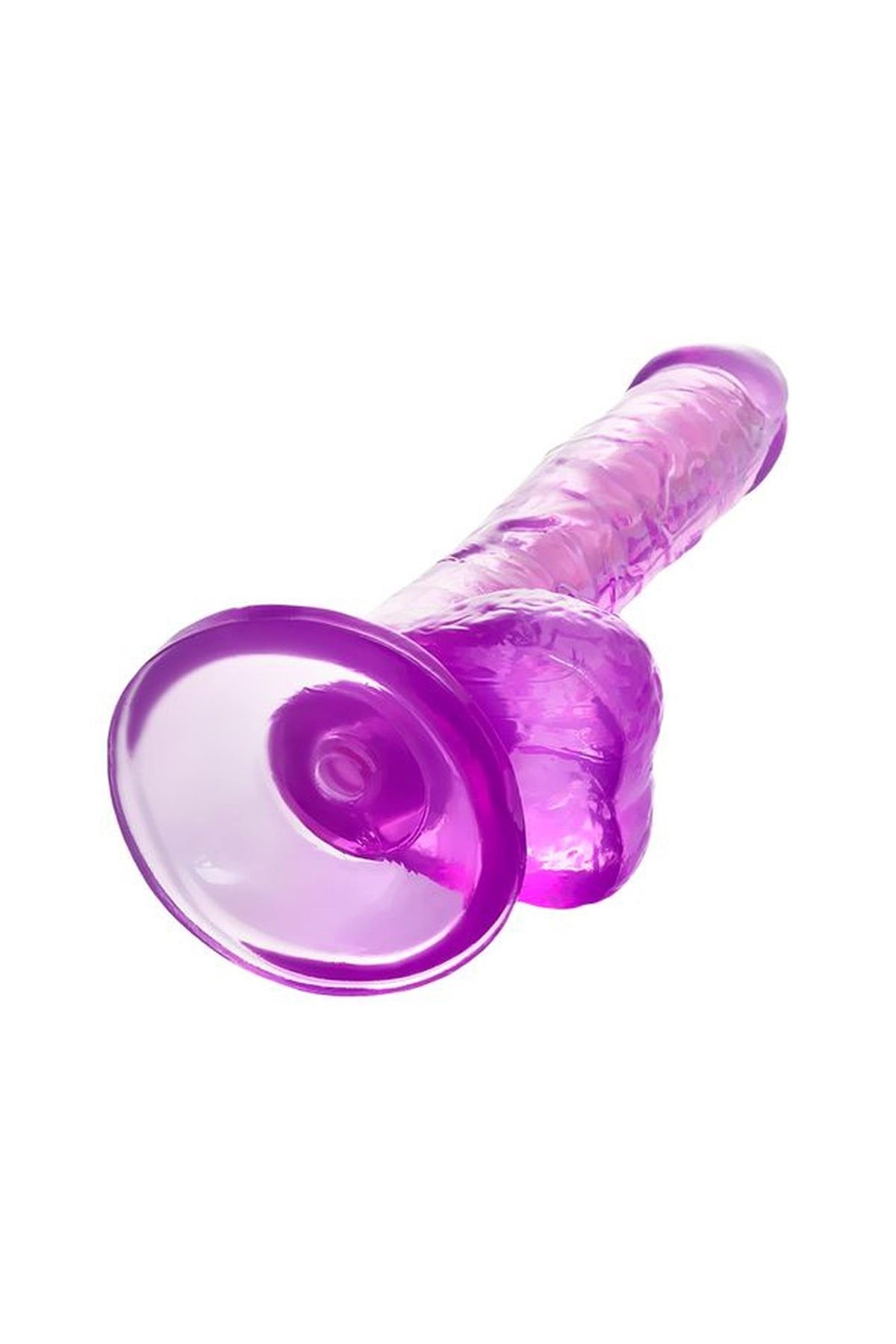 4-Elastyczne realistyczne dildo Celiam A Toys fioletowe 20,5 cm-4