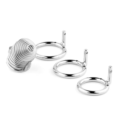 7-Stalowa spiralna klatka na penisa B Series HeavyFun 7,7 cm-7