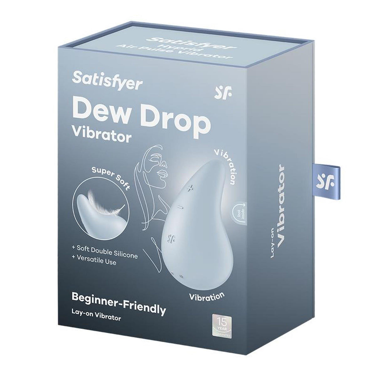 2-Wibrator mini Satisfyer Dew Drop niebieski silikonowy USB-2