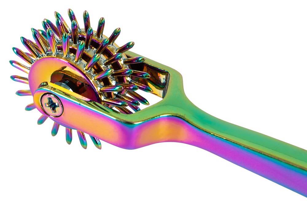 3-Wiatraczek BDSM potrójny tęczowy metalowy fetish Collection 18,5 cm-3