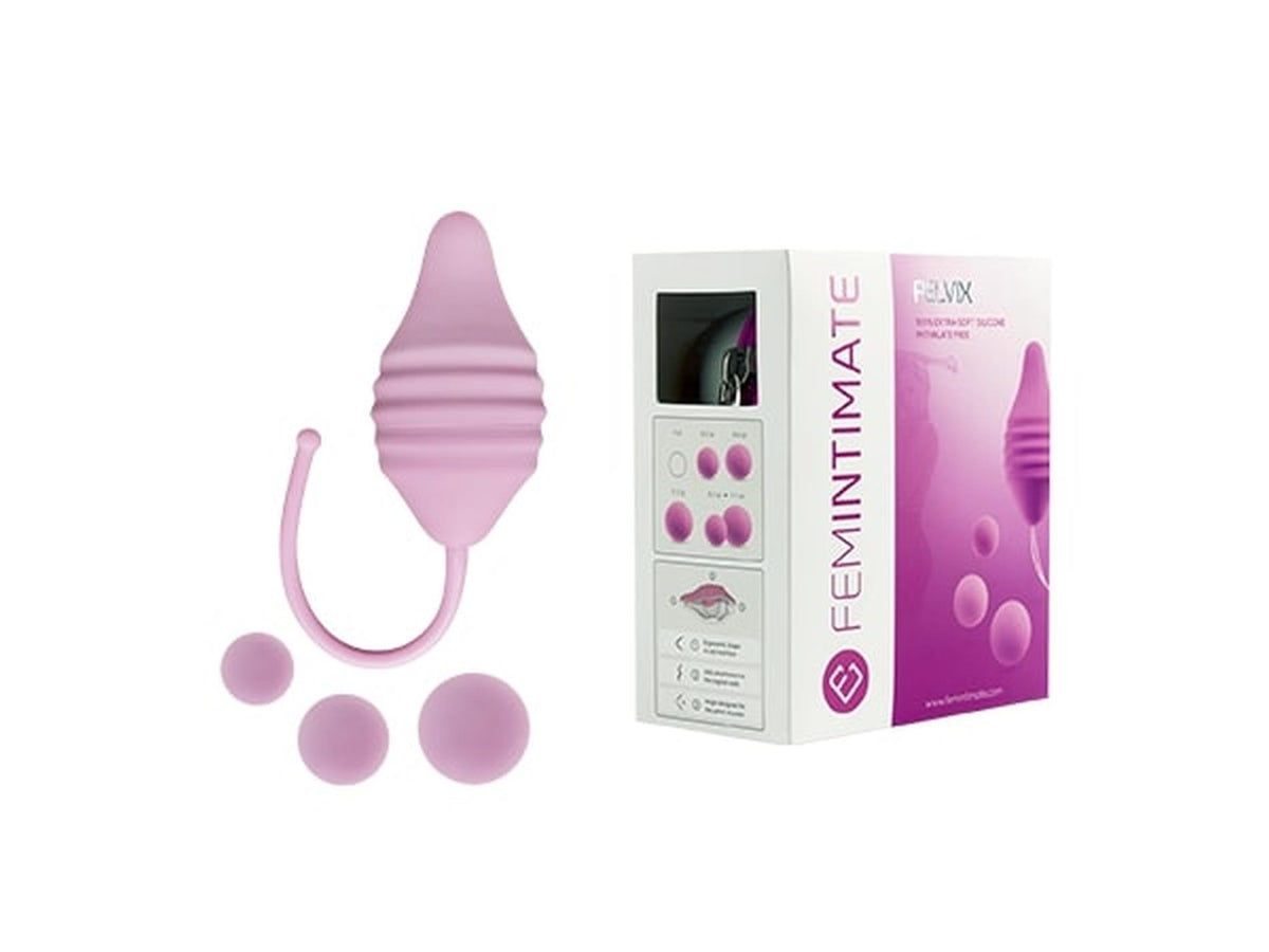 6-Kulki silikonowe Pelvix Femintimate różowe 6 cm-6