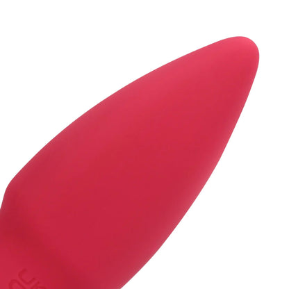 4-Wibrator stożkowy bullet Loveline silikonowy czerwony 7,7 cm-4