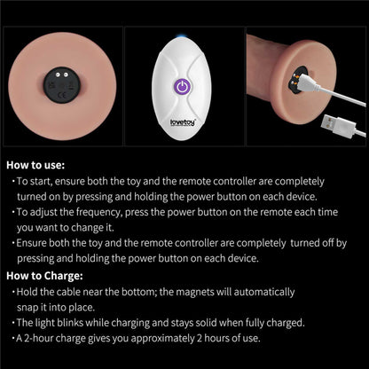 2-9" Vibrating Sliding Skin Pro II Dual Layer Silicone Dong-2