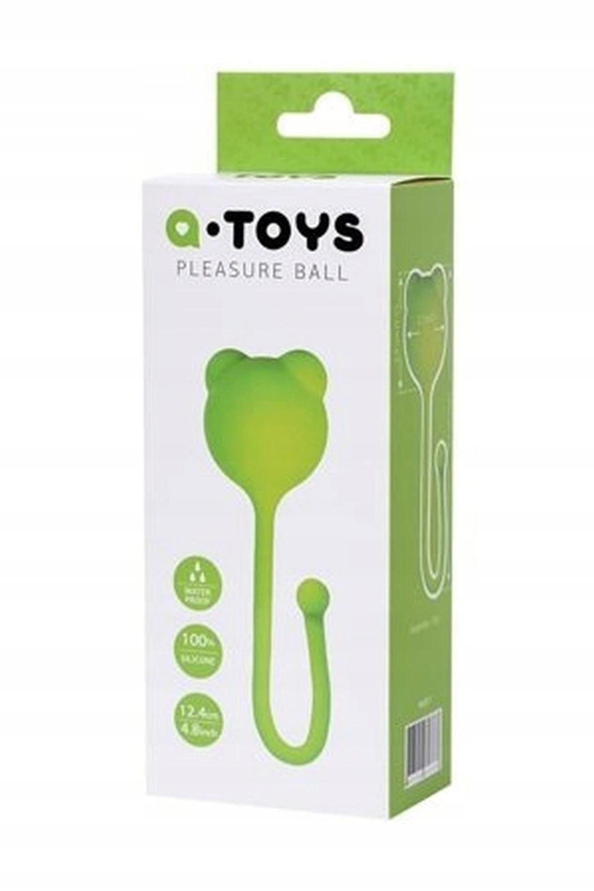 3-Kulki waginalne silikonowe A Toys zielone 12 cm-3