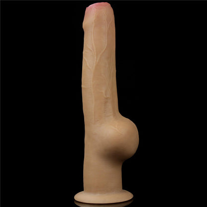 4-Dildo realistyczne dwuwarstwowe silikonowe Lovetoy z uchwytem 28 cm-4